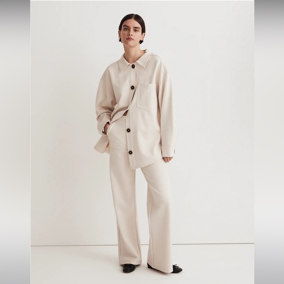 Madewell Ponte Oversized Shirt Jacket Size Small NWT - Picture 3 of 9